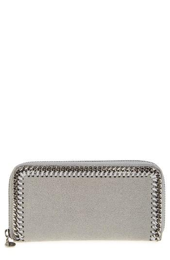 Women's Stella Mccartney Falabella Faux Leather Wallet - Grey
