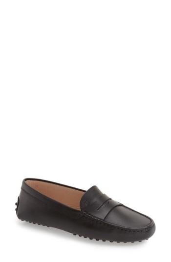 Women's Tod's 'gommini' Driving Moccasin Us / 40eu - Black