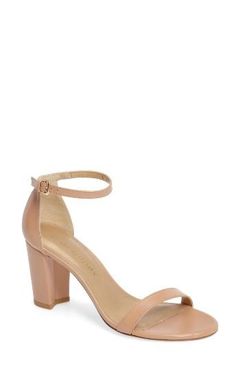 Women's Stuart Weitzman Nearlynude Ankle Strap Sandal N - Beige
