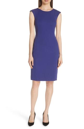 Women's Boss Deboa Twill Sheath Dress - Purple