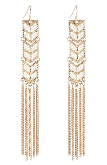 Women's Loren Olivia Tassel Chain Statement Earrings