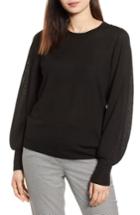 Women's Halogen Puff Sleeve Sweater - Black