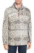 Men's True Grit Print Frosty Tipped Quarter Zip Pullover, Size - Brown