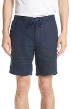 Men's Onia Max Linen Shorts, Size - Blue