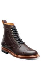 Men's Stacy Adams Madison Ii Cap Toe Boot .5 D - Burgundy