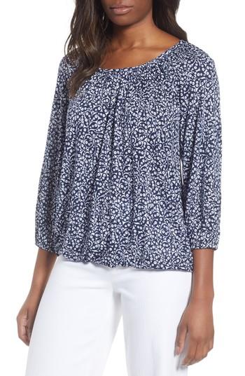 Women's Michael Michael Kors Paisley Peasant Top - Blue