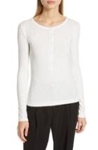 Women's Vince Ribbed Henley - Ivory
