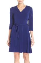 Women's Leota Jersey Faux Wrap Dress - Blue