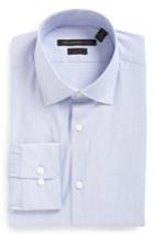 Men's John Varvatos Star Usa Soho Slim Fit Stretch Stripe Dress Shirt - L - Blue