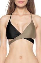 Women's Isabella Rose Lagoon Wrap Bikini Top - Beige