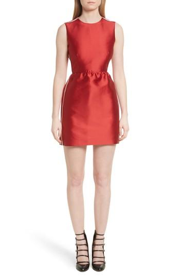 Women's Red Valentino Stripe Twill Fit & Flare Dress Us / 38 It - Red