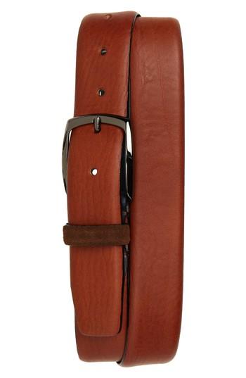 Men's Ted Baker London Cubes Leather Belt - Deep Purple