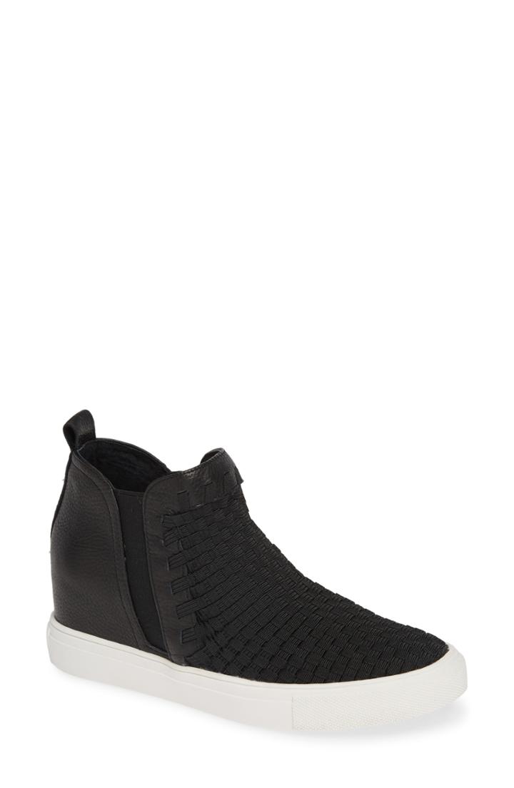 Women's Steven By Steve Madden Cinema High Top Sneaker .5 M - Black