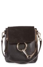 Chloe Small Faye Suede & Leather Backpack - Black