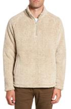 Men's Nordstrom Men's Shop Polar Fleece Quarter Zip Pullover, Size - Brown