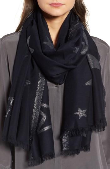 Women's Kate Spade New York Starry Sky Oblong Scarf, Size - Blue