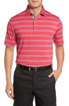 Men's Bobby Jones Xh2o Wren Heather Stripe Polo - Pink