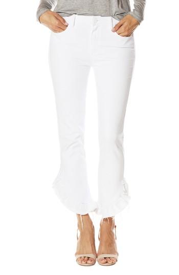Women's Paige Jacqueline Crop Straight Leg Jeans - White
