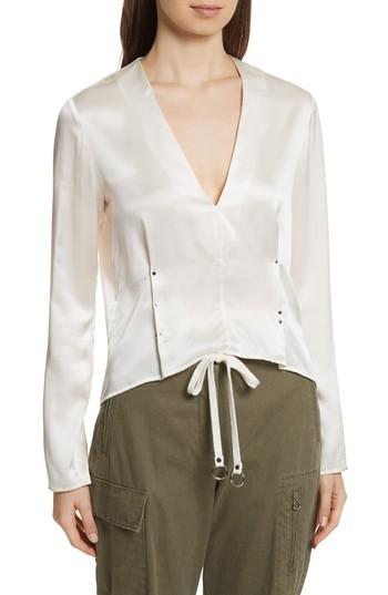 Women's T By Alexander Wang Silk Blouse - Ivory