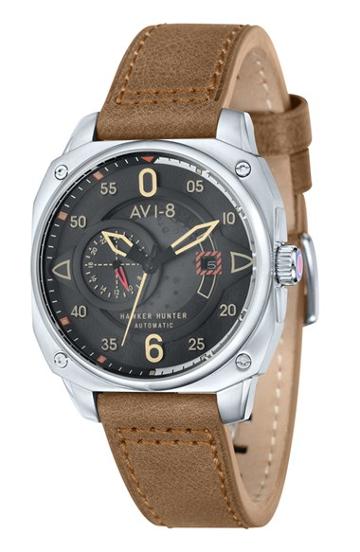 Men's Avi-8 'hawker Hunter' Automatic Leather Strap Watch, 44mm