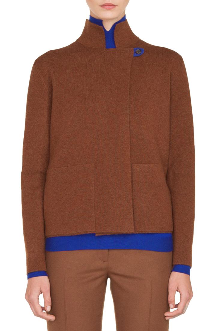 Women's Akris Reversible Double Face Cashmere Knit Jacket