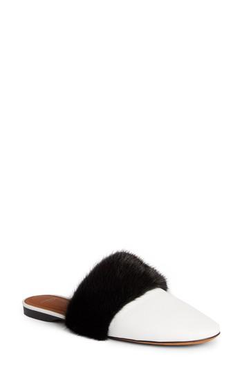 Women's Givenchy Genuine Mink Fur Mule Us / 36eu - White