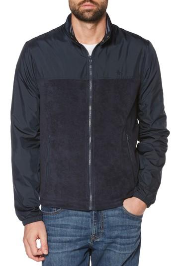 Men's Original Penguin Vintage Gym Ratner Jacket - Blue
