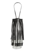 Calvin Klein 205w39nyc Layered Fringe Leather Bucket Bag - Black