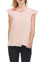 Women's Vince Camuto Ruffle Sleeve Top, Size - Pink