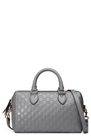 Gucci Medium Signature Top Handle Leather Satchel -