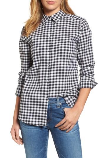 Women's Caslon Button Front Shirt, Size - Black