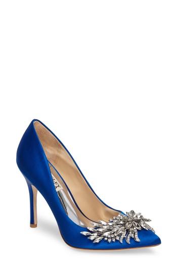 Women's Badgley Mischka Marcela Pointy Toe Pump .5 M - Blue