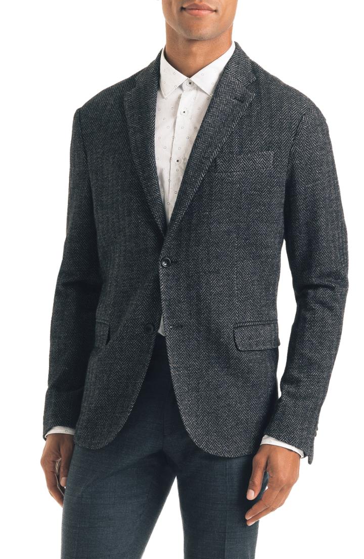 Men's Good Man Brand Uptown Trim Fit Herringbone Cotton Blend Sport Coat