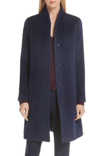 Women's Eileen Fisher Suri Alpaca Blend Coat - Blue
