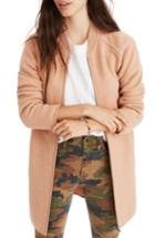 Women's Madewell Bomber Sweater Jacket, Size - Ivory