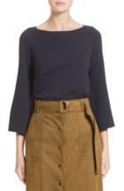Women's Lafayette 148 New York Bicolor A-line Sweater - Blue