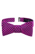 Men's Ted Baker London Grid Silk Bow Tie, Size - Pink