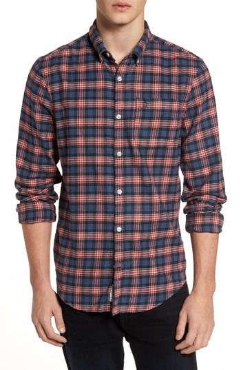 Men's Original Penguin P55 Heritage Flannel Shirt - Blue