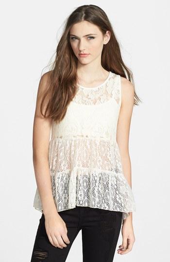 Lily White Tiered Lace Top (juniors)