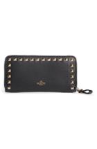 Women's Valentino Rockstud Continental Leather Wallet - Pink