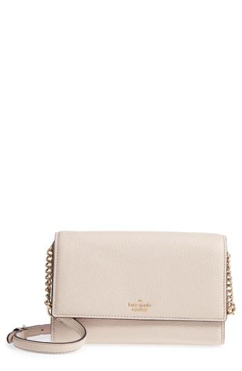 Kate Spade New York Oakwood Street Pebbled Leather Crossbody Bag - Beige