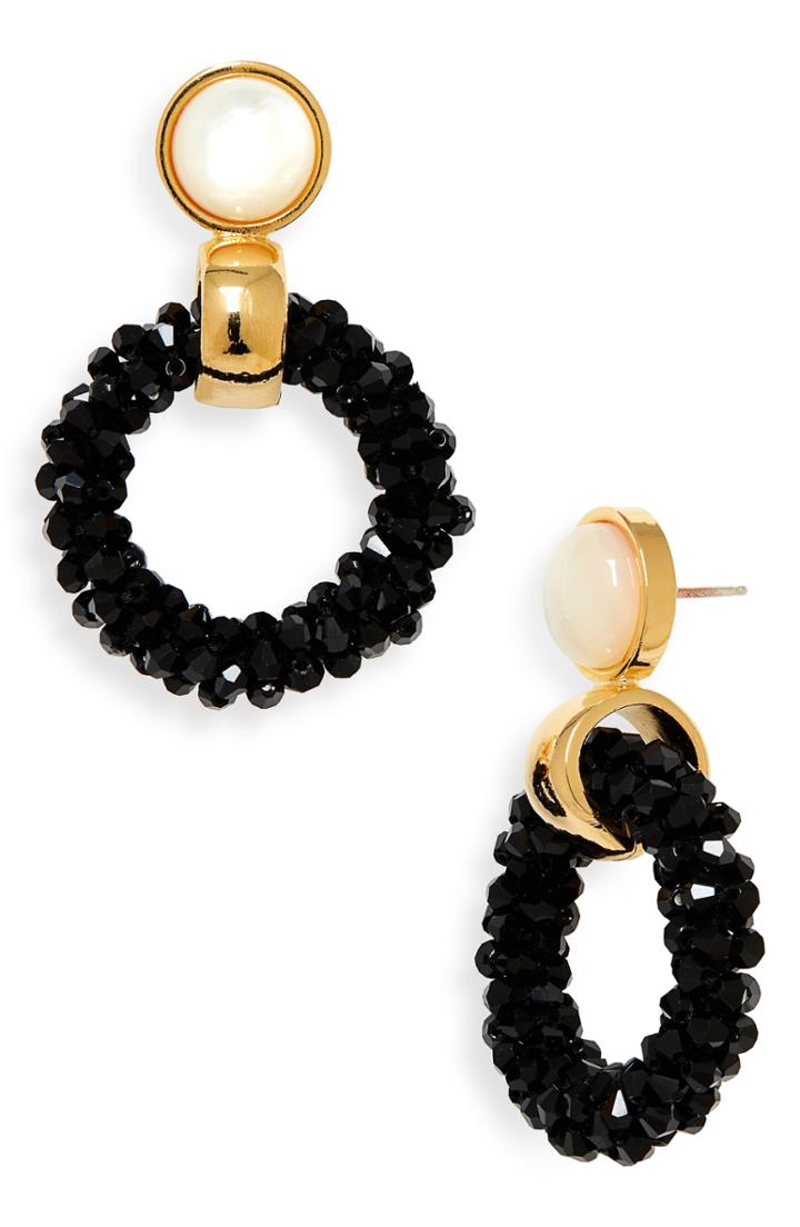 Women's Lizzie Fortunato Brancusi Beaded Hoop Earrings