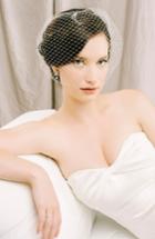 Sara Gabriel Collette Convertible Birdcage Veil, Size - Ivory