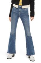 Women's Topshop Jamie Flare Leg Jeans X 32 - Blue