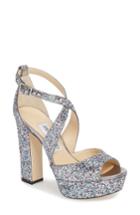 Women's Jimmy Choo April Glitter Platform Sandal .5us / 35.5eu - Pink