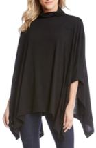 Women's Karen Kane Funnel Neck Sweater Poncho - Black