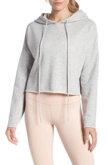 Women's Alo Box Crop Hoodie - Grey