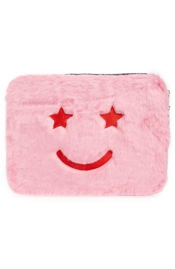 Skinny Dip Faux Fur Smiley 13-inch Laptop Case -
