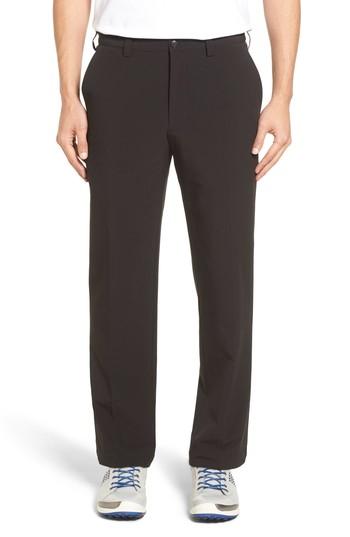 Men's Cutter & Buck 'bainbridge' Drytec Flat Front Pants X 34 - Black
