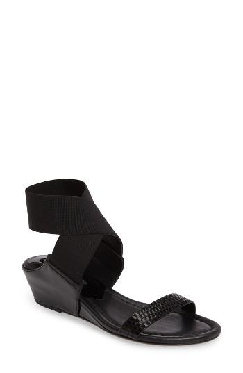 Women's Donald J Pliner Eeva Wedge Sandal M - Black